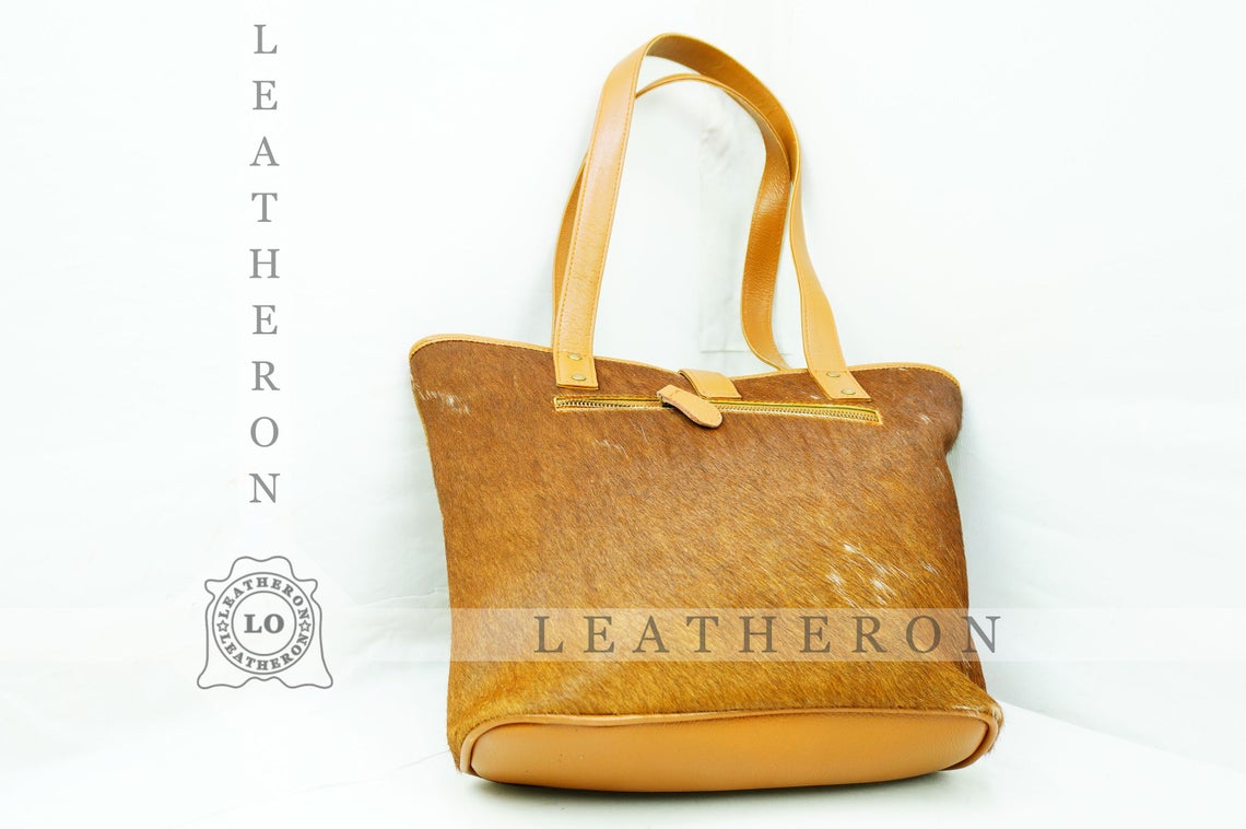 Natural Hair On Cowhide Handbag | Genuine Hair On Leather Shoulder Bag | Real Cow Skin Ladies Bag