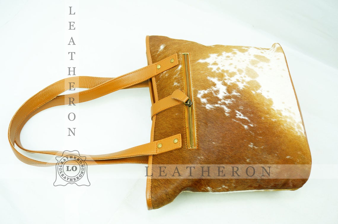Natural Hair On Cowhide Handbag | Genuine Hair On Leather Shoulder Bag | Real Cow Skin Ladies Bag