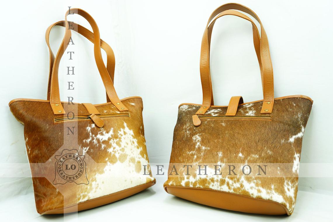 Natural Hair On Cowhide Handbag | Genuine Hair On Leather Shoulder Bag | Real Cow Skin Ladies Bag