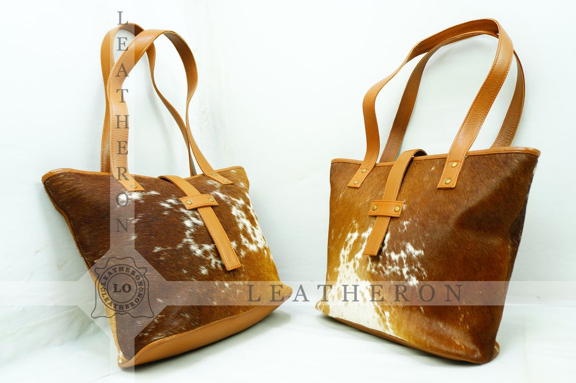 Natural Hair On Cowhide Handbag | Genuine Hair On Leather Shoulder Bag | Real Cow Skin Ladies Bag