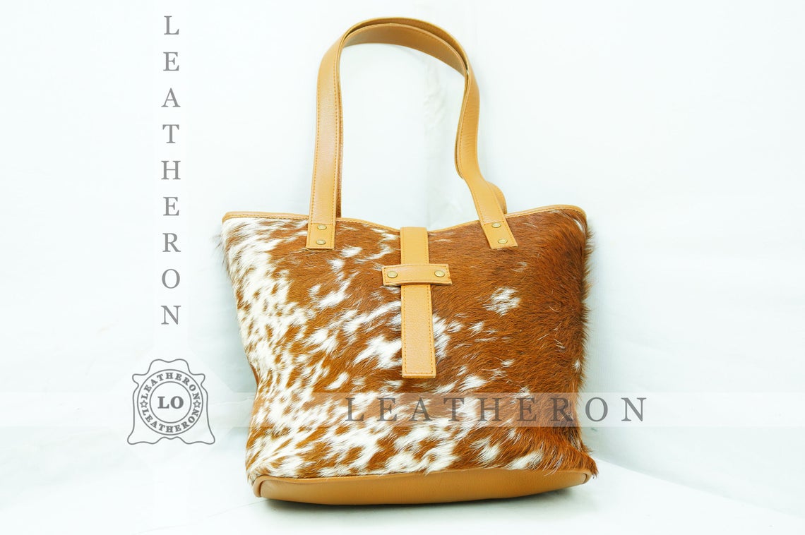 Natural Hair On Cowhide Handbag | Genuine Hair On Leather Shoulder Bag | Real Cow Skin Ladies Bag