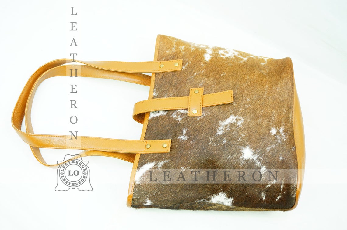 Natural Hair On Cowhide Handbag | Genuine Hair On Leather Shoulder Bag | Real Cow Skin Ladies Bag