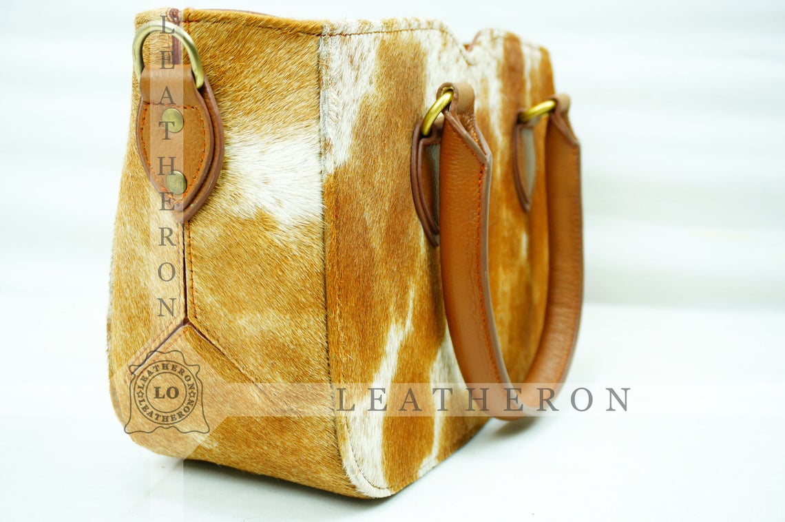 Natural Hair On Cowhide Handbag | Genuine Hair On Leather Shoulder Bag | Real Cow Skin Ladies Bag