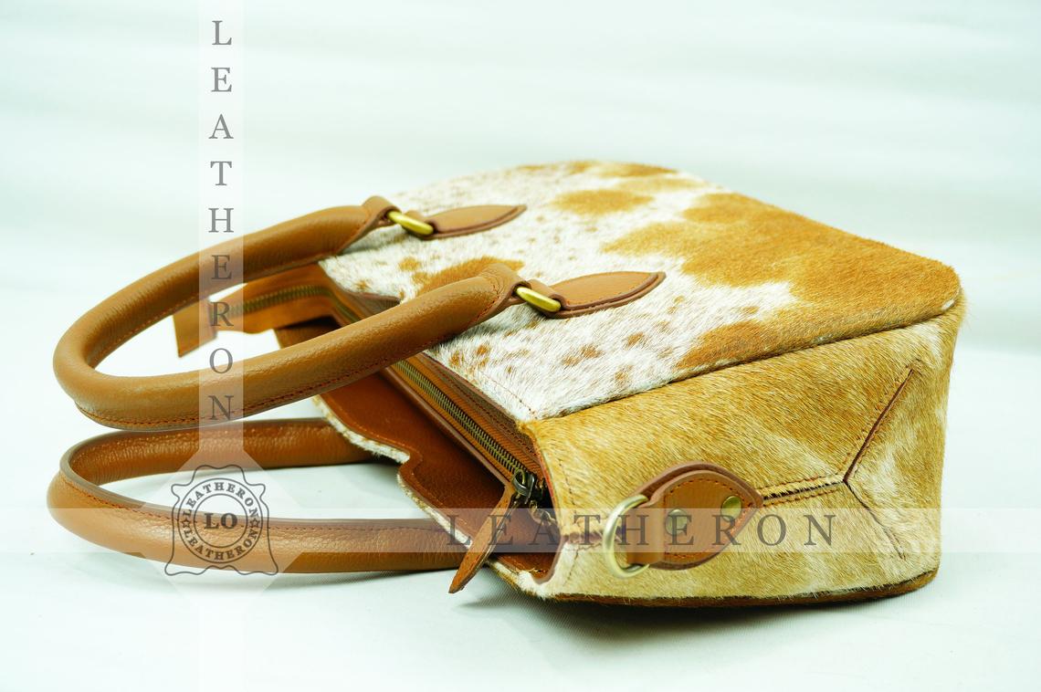 Natural Hair On Cowhide Handbag | Genuine Hair On Leather Shoulder Bag | Real Cow Skin Ladies Bag