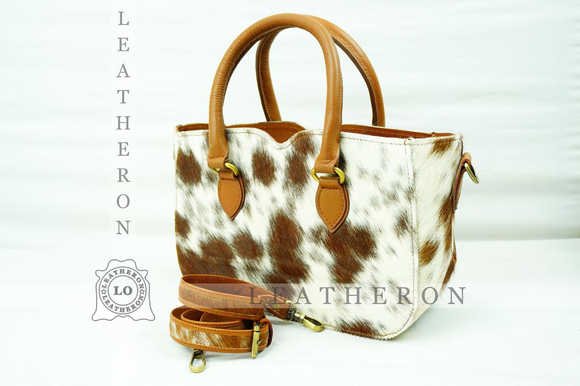 Natural Hair On Cowhide Handbag | Genuine Hair On Leather Shoulder Bag | Real Cow Skin Ladies Bag