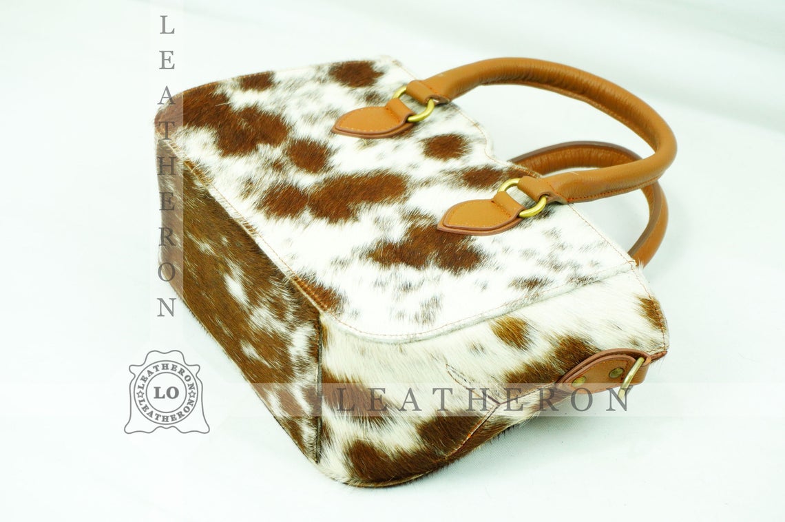 Natural Hair On Cowhide Handbag | Genuine Hair On Leather Shoulder Bag | Real Cow Skin Ladies Bag