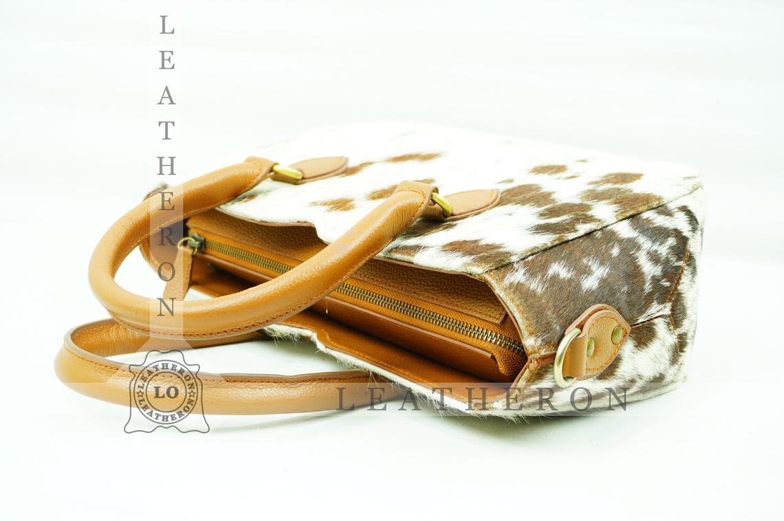 Natural Hair On Cowhide Handbag | Genuine Hair On Leather Shoulder Bag | Real Cow Skin Ladies Bag