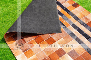 Exact As Picture (6 X 4 ft.) HANDMADE 100% Natural COWHIDE RUG | Patchwork Cowhide Area Rug | PR67