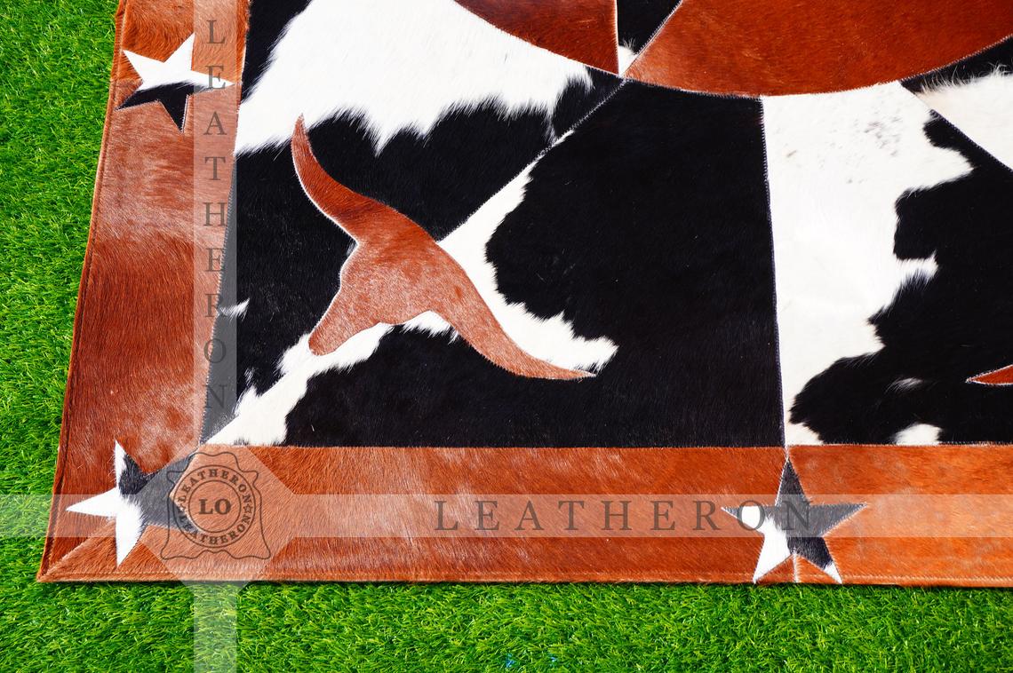 Exact As Picture (6 X 4 ft.) HANDMADE 100% Natural COWHIDE RUG | Patchwork Cowhide Area Rug | PR63