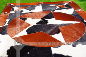 Exact As Picture (6 X 4 ft.) HANDMADE 100% Natural COWHIDE RUG | Patchwork Cowhide Area Rug | PR63