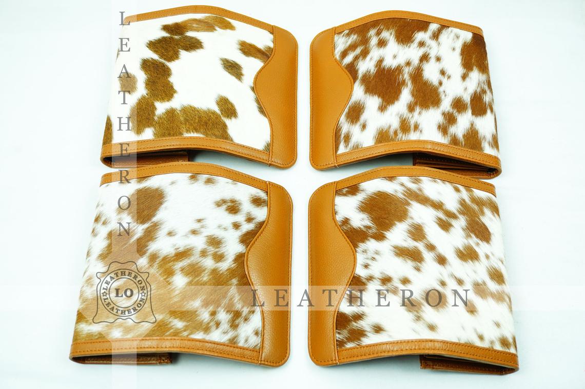 100% Natural Cowhide Clutch Wallet | Real Hair on Leather Clutch Purse | Genuine Cow Skin Leather Clutch Pouch