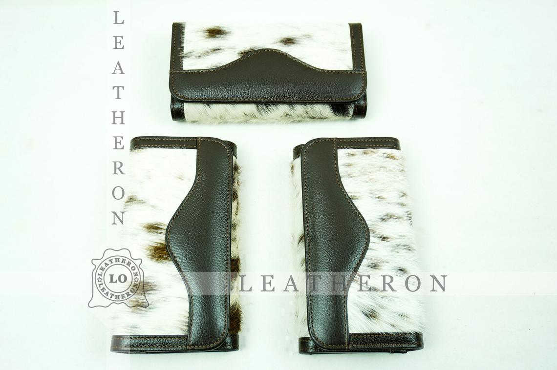 100% Natural Cowhide Clutch Wallet | Real Hair on Leather Clutch Purse | Genuine Cow Skin Leather Clutch Pouch | BCL 69