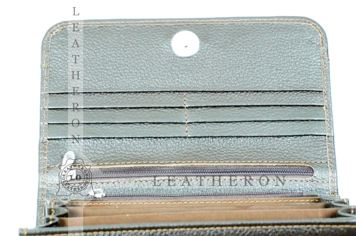 100% Natural Cowhide Clutch Wallet | Real Hair on Leather Clutch Purse | Genuine Cow Skin Leather Clutch Pouch