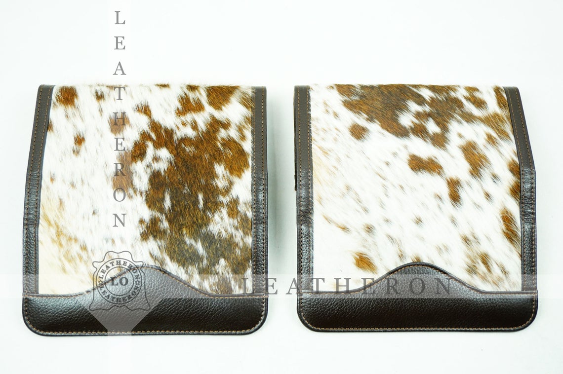 100% Natural Cowhide Clutch Wallet | Real Hair on Leather Clutch Purse | Genuine Cow Skin Leather Clutch Pouch