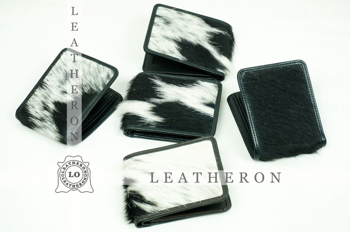 Bifold Cowhide Wallets!! 100% Natural Hair on Cowhide Leather Bifold Wallets | Cow Skin Leather Purses and Wallets
