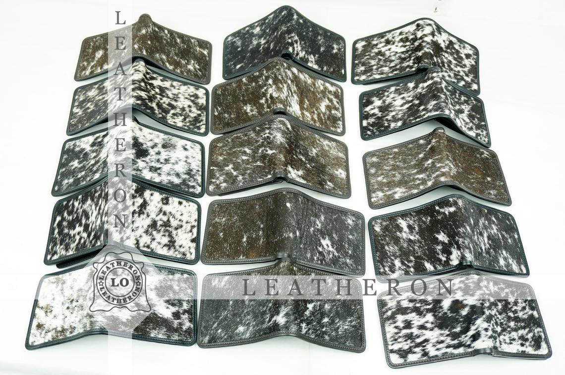 Trifold Cowhide Wallets!! 100% Natural Hair on Cowhide Leather Trifold Wallets | Real Hair on Cow Skin Leather Trifold Purses and Wallets