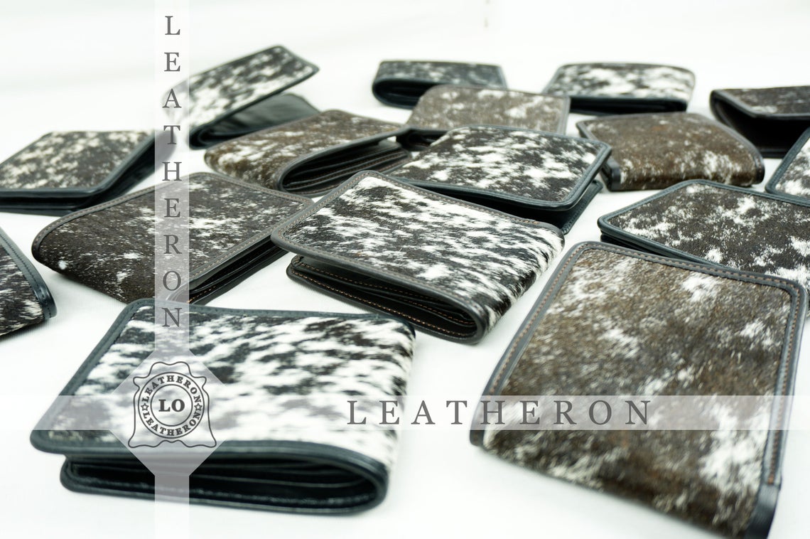 Trifold Cowhide Wallets!! 100% Natural Hair on Cowhide Leather Trifold Wallets | Real Hair on Cow Skin Leather Trifold Purses and Wallets