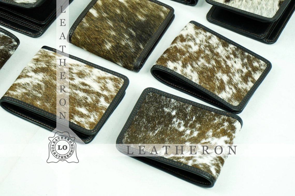 Trifold Cowhide Wallets!! 100% Natural Hair on Cowhide Leather Trifold Wallets | Real Hair on Cow Skin Leather Trifold Purses and Wallets