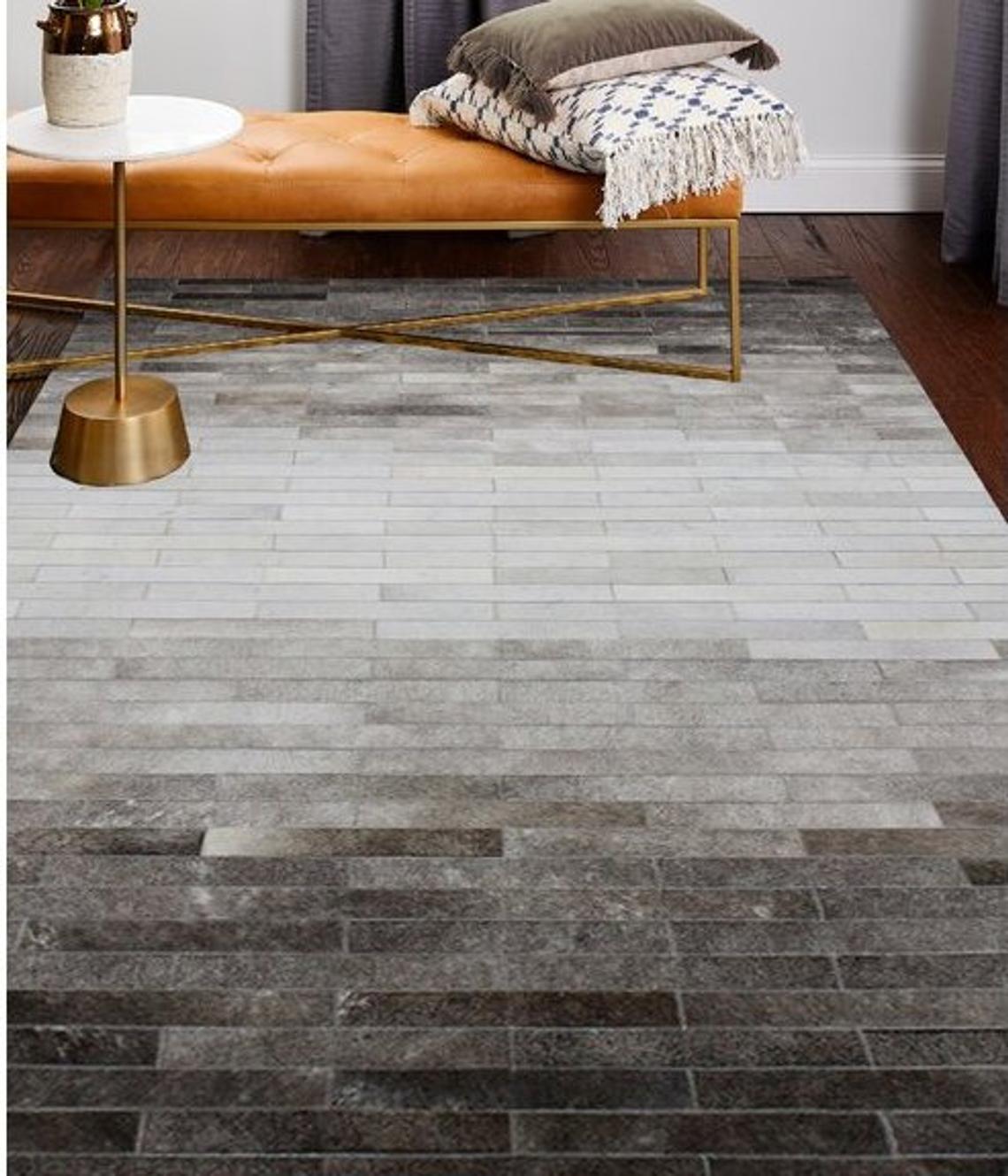 HANDMADE 100% Natural COWHIDE RUG | Patchwork Cowhide Area Rug | Real Cowhide Hallway Runner | Hair on Leather Cowhide Carpet | PR20