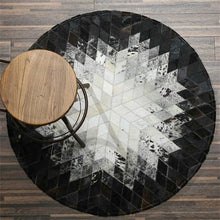 Load image into Gallery viewer, HANDMADE 100% Natural Patchwork Cowhide Area Rug | Hair on Leather Cowhide Carpet | PR124
