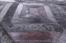 Load image into Gallery viewer, HANDMADE 100% Natural COWHIDE RUG | Patchwork Cowhide Area Rug | Real Cowhide Hallway Runner | Hair on Leather Cowhide Carpet | PR53
