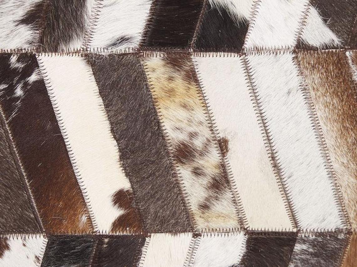HANDMADE 100% Natural COWHIDE RUG | Patchwork Cowhide Area Rug | Real Cowhide Hallway Runner | Hair on Leather Cowhide Carpet | PR19