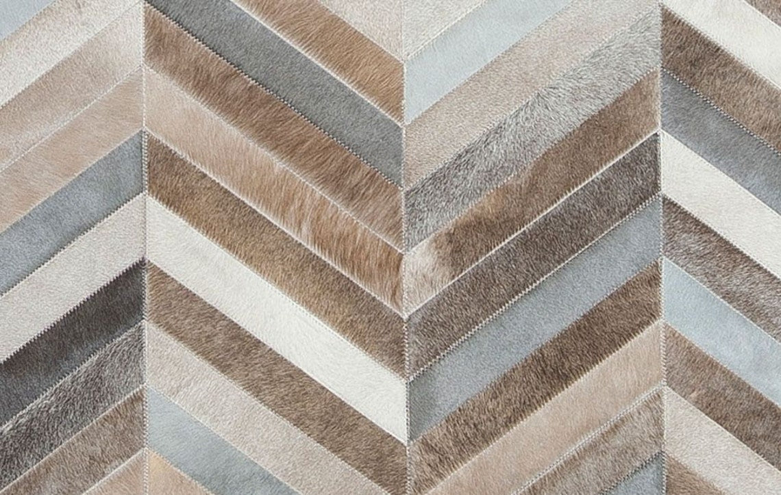 HANDMADE 100% Natural Patchwork Cowhide Area Rug | Hair on Leather Cowhide Carpet | PR90