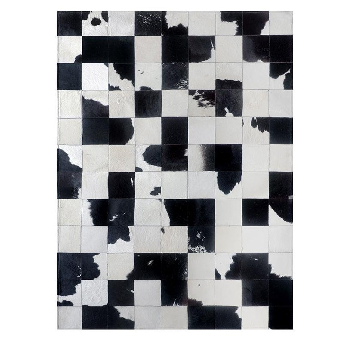 HANDMADE 100% Natural COWHIDE RUG | Patchwork Cowhide Area Rug | Real Cowhide Hallway Runner | Hair on Leather Cowhide Carpet | PR60