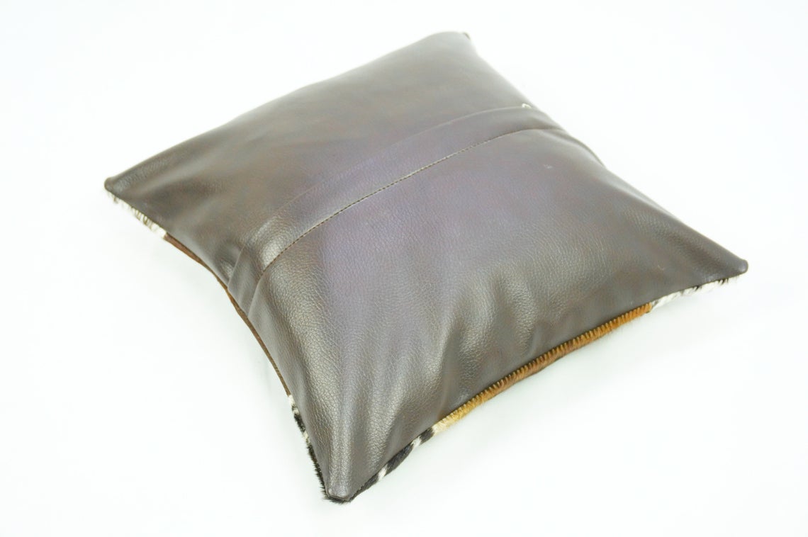 Natural Cowhide Pillow Covers Hair on Leather Pillow Cases Real Cow Skin Cushion Covers | PLW 211