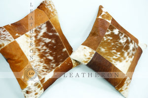 Natural Cowhide Pillow Covers Hair on Leather Pillow Cases Real Cow Skin Cushion Covers | PLW 213