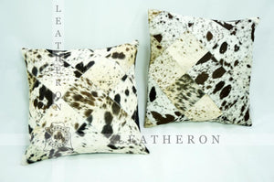 Natural Cowhide Pillow Covers Hair on Leather Pillow Cases Real Cow Skin Cushion Covers | PLW 209