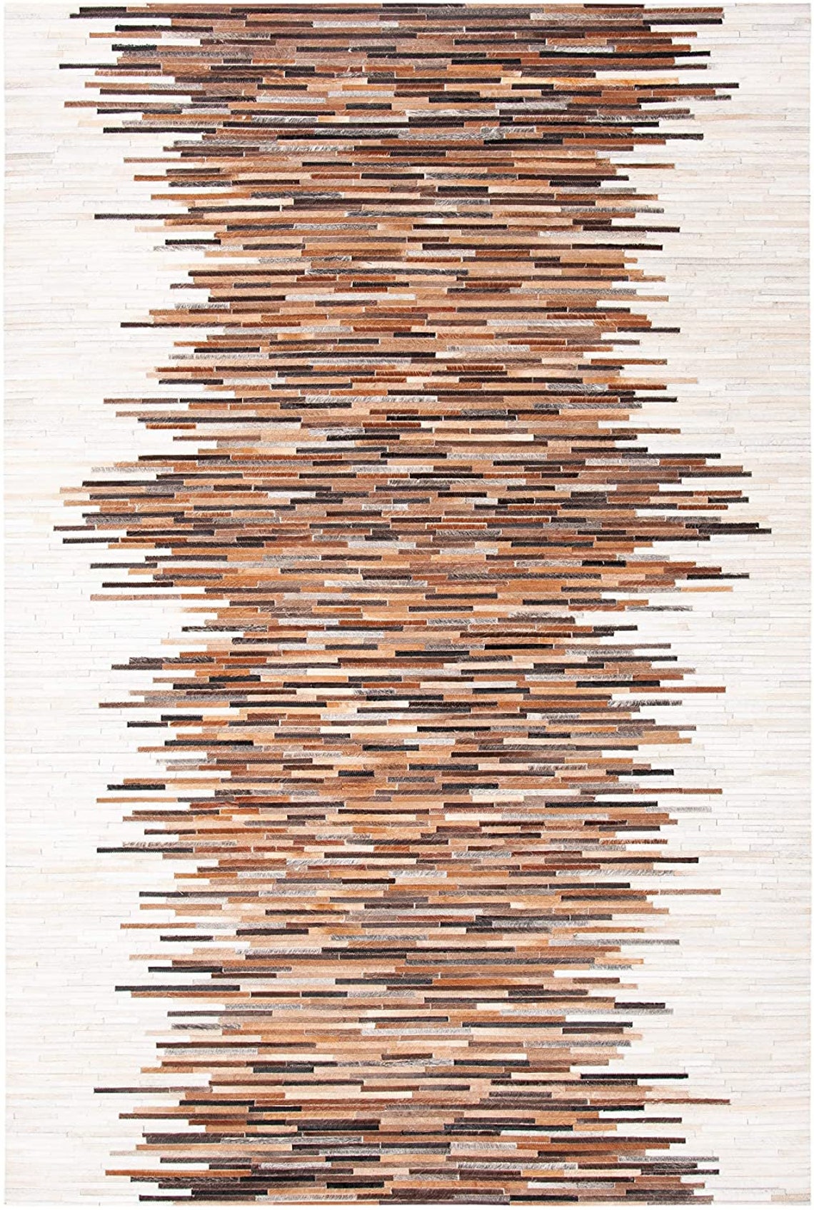 HANDMADE 100% Natural COWHIDE RUG | Patchwork Cowhide Area Rug | Real Cowhide Hallway Runner | Hair on Leather Cowhide Carpet | PR22