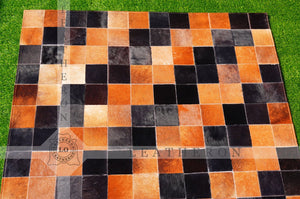 Exact As Picture (6 X 4 ft.) HANDMADE 100% Natural COWHIDE RUG | Patchwork Cowhide Area Rug | PR66