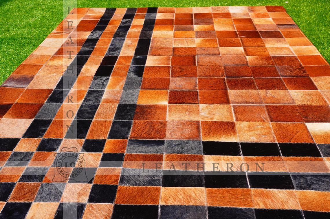 Exact As Picture (6 X 4 ft.) HANDMADE 100% Natural COWHIDE RUG | Patchwork Cowhide Area Rug | PR67