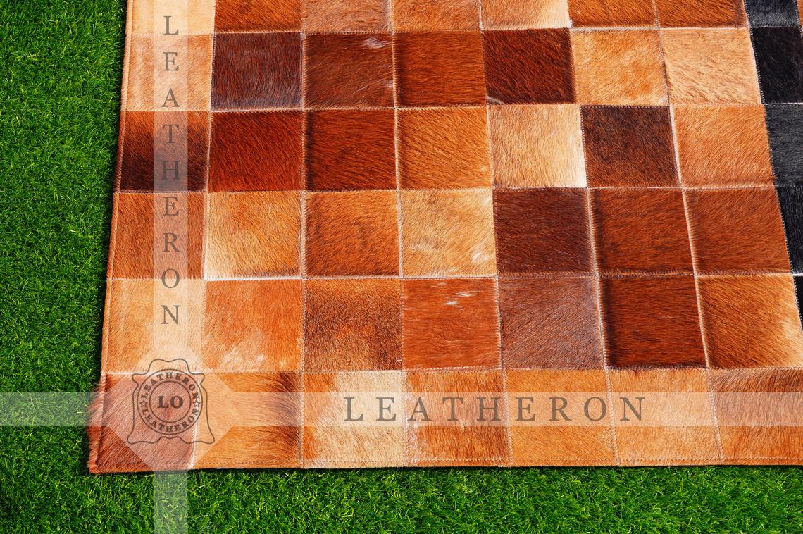 Exact As Picture (6 X 4 ft.) HANDMADE 100% Natural COWHIDE RUG | Patchwork Cowhide Area Rug | PR67