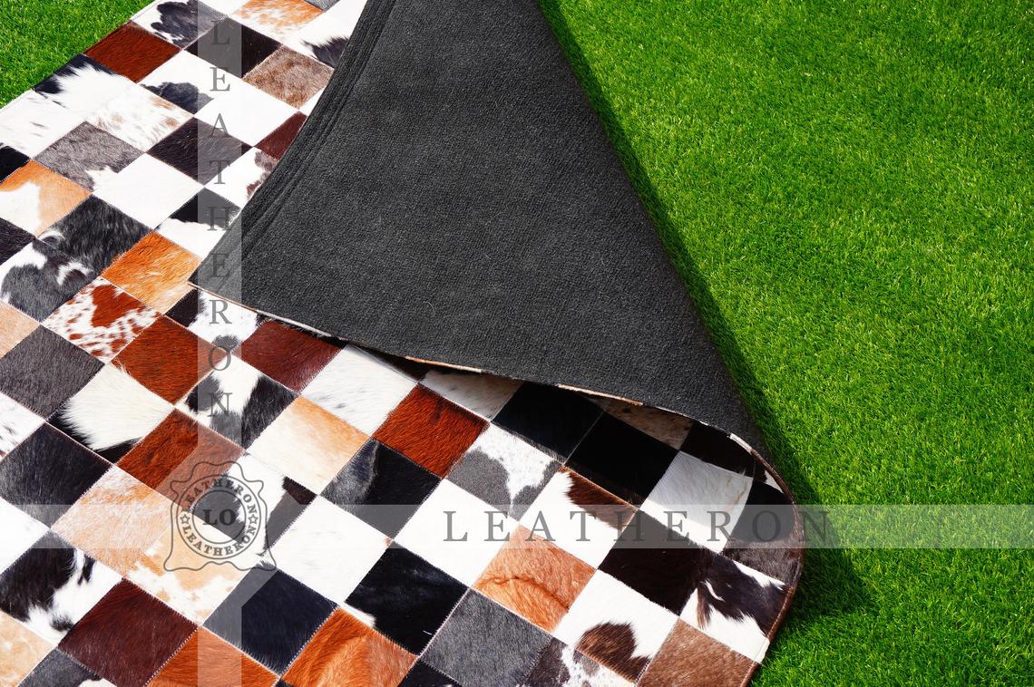 Exact As Picture (6 X 4 ft.) HANDMADE 100% Natural COWHIDE RUG | Patchwork Cowhide Area Rug | PR65