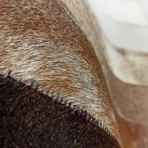HANDMADE 100% Natural Patchwork Cowhide Area Rug | Hair on Leather Cowhide Carpet | PR166