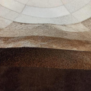 HANDMADE 100% Natural Patchwork Cowhide Area Rug | Hair on Leather Cowhide Carpet | PR166