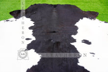 Load image into Gallery viewer, XLARGE ( 6 X 7 ft ), Panda Black White COWHIDE RUG | 100% Natural Cowhide Area Rug | Hair-on Leather Cow Hide Rug | C379 - Exact As Photo
