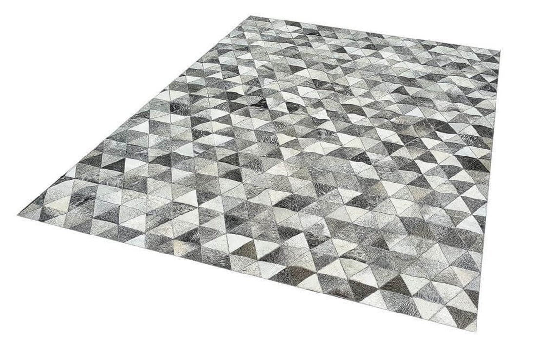 HANDMADE 100% Natural COWHIDE RUG | Patchwork Cowhide Area Rug | Real Cowhide Hallway Runner | Hair on Leather Cowhide Carpet | PR44