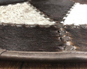 HANDMADE 100% Natural COWHIDE RUG | Patchwork Cowhide Area Rug | Hair on Leather Cowhide Carpet | PR105