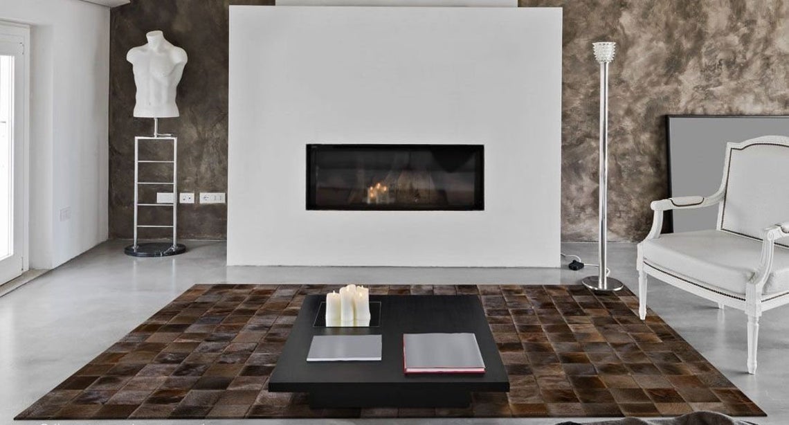 HANDMADE 100% Natural COWHIDE RUG | Patchwork Cowhide Area Rug | Real Cowhide Hallway Runner | Hair on Leather Cowhide Carpet | PR6