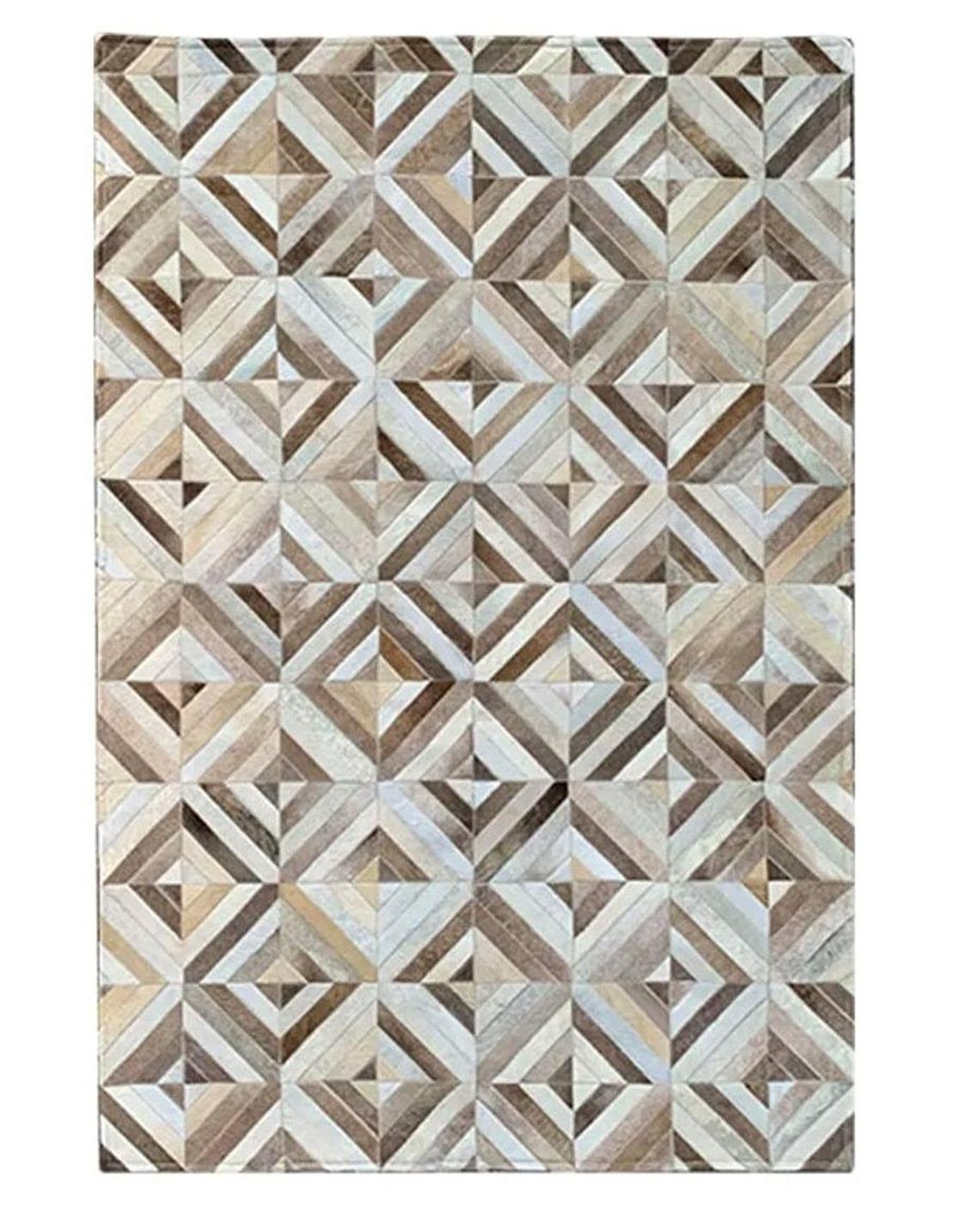 HANDMADE 100% Natural COWHIDE RUG | Patchwork Cowhide Area Rug | Real Cowhide Hallway Runner | Hair on Leather Cowhide Carpet | PR54
