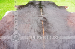 XLARGE (6 X 6 ft.) Exact As Photo, Black COWHIDE RUG | 100% Natural Cowhide Rug | Hair-on Leather Cow Hide Rug | C467