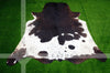 Large (5.6 X 6 ft.) EXACT As Photo, Tricolor COWHIDE RUG | 100% Natural Cowhide Area Rug | Hair-on Leather Cowhide Rug | C457