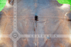 Large (5.3 X 5.8 ft.) EXACT As Photo, Black COWHIDE RUG | 100% Natural Cowhide Area Rug | Hair-on Leather Cowhide Rug | C393