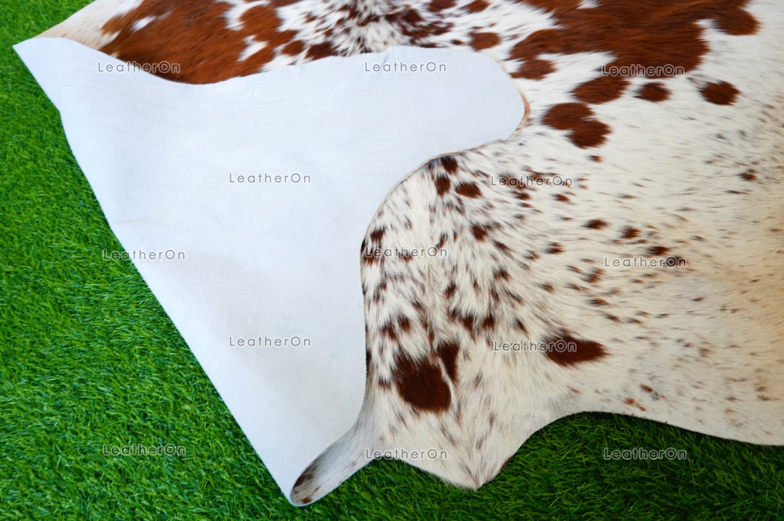 Small ( 4.5 x 4.9 ft.) EXACT As Photo, Tricolor COWHIDE RUG | 100% Natural Cowhide Area Rug | Hair-on Leather Cow Hide Rug | C506