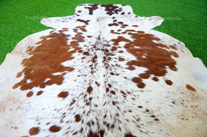 Small ( 4.5 x 4.9 ft.) EXACT As Photo, Tricolor COWHIDE RUG | 100% Natural Cowhide Area Rug | Hair-on Leather Cow Hide Rug | C506