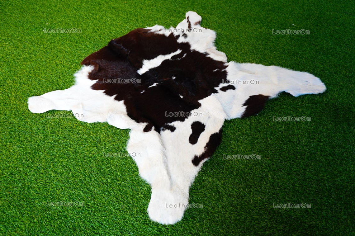 Calf Skin ( 3 X 2.5 ft. approx. ) !! 100% Natural Calf Skin Hair on Leather Area Rug | Hair on Calf Skin Leather Area Rug | CS21