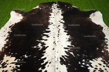 Load image into Gallery viewer, Small ( 4 x 4 ft.) EXACT As Photo, Black White COWHIDE RUG | 100% Natural Cowhide Rug | Hair-on Leather Cow Hide Rug | C540
